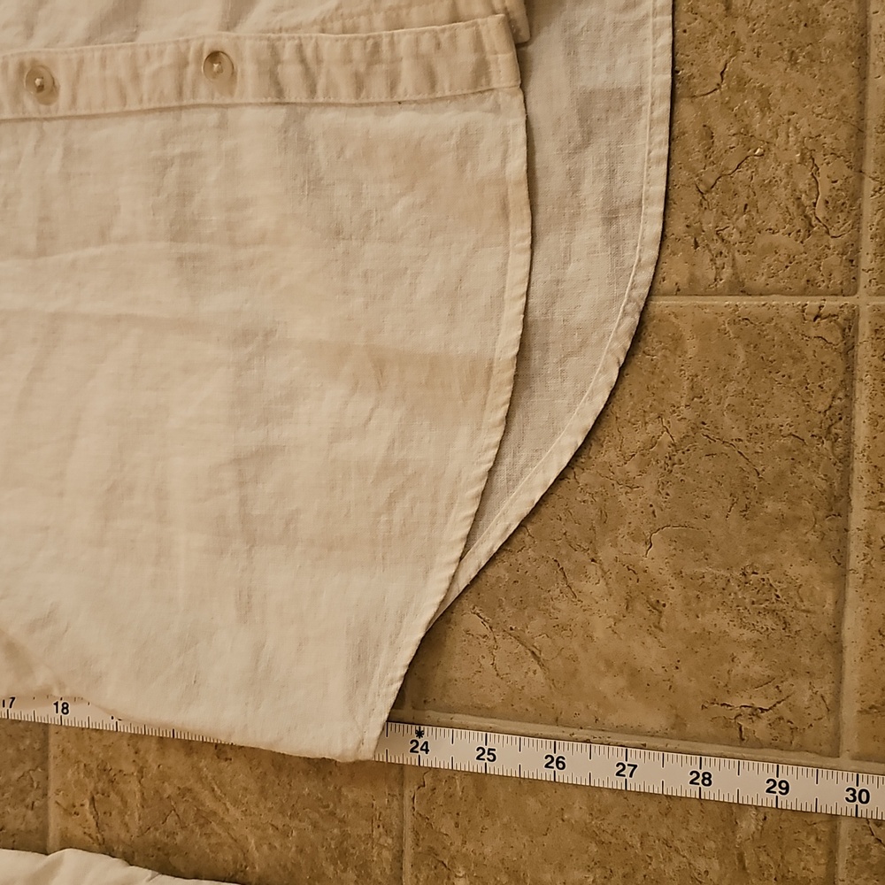 Universal Thread Men's Button Down Cream/white Li… - image 2